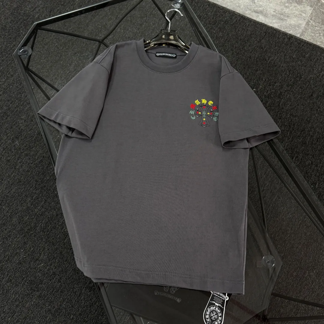 P180 Chrome Hearts 25 high version fabrics made of 300g high-density cotton, no deformation, no shrinkage, complete with three labels, same style for men and women, process: patch embroidery, color: white, black, gray SIZE: S-XL
